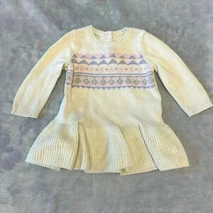 GAP  - long sleeve knit dress. Size 6-12 months